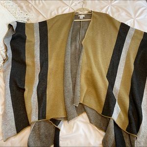 Tie, poncho cardigan